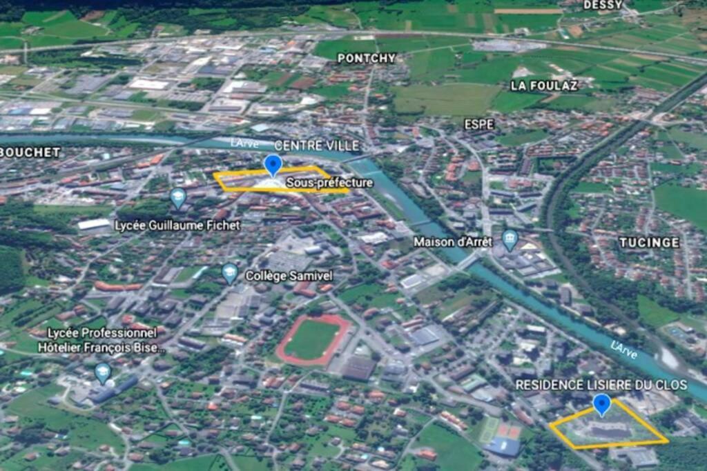 בונוויל Le Calme A 5 Mn Du Centre Ville - La Lisiere T2 מראה חיצוני תמונה